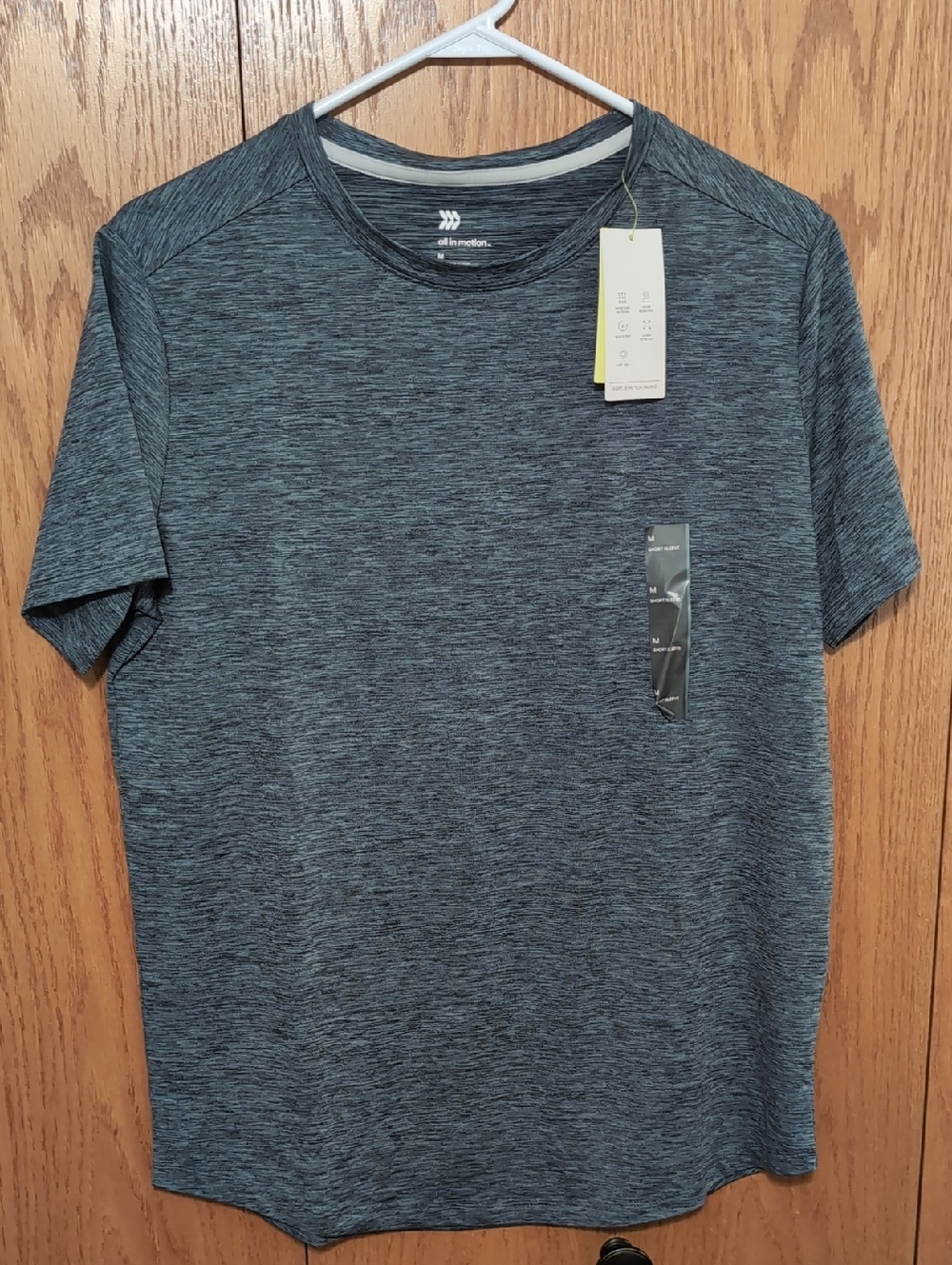 all in motion Men’s Dark Heather Blue Short Sleeve Performance Tee